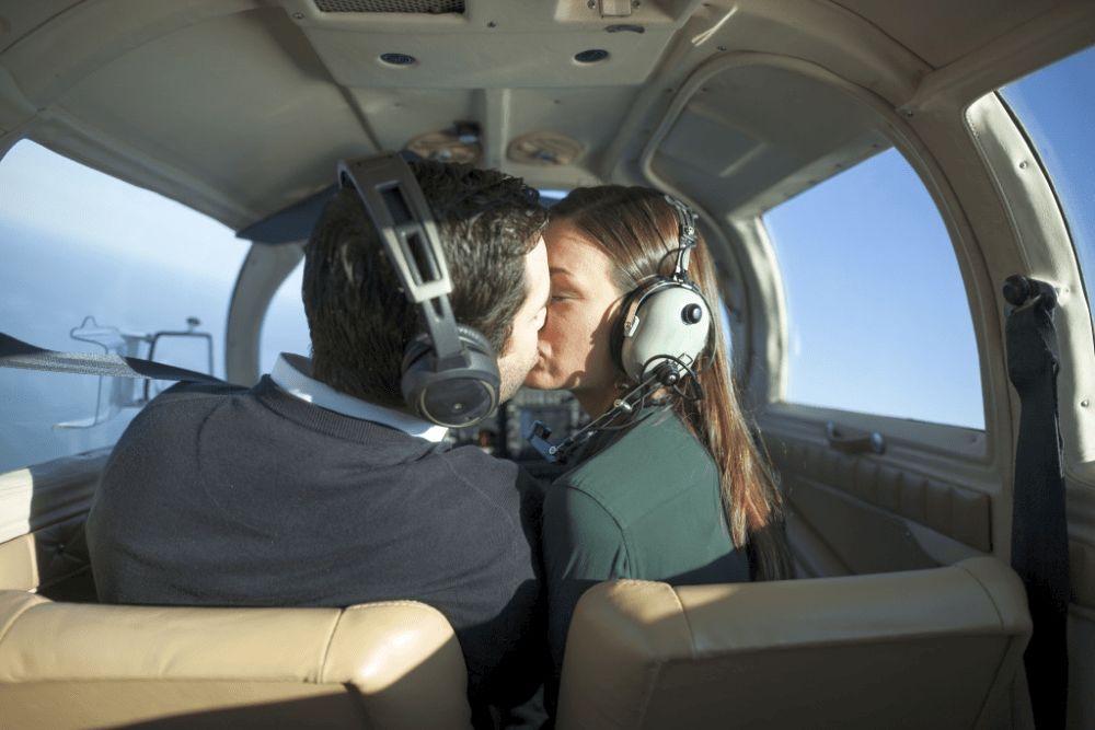 Romantický let letadlem