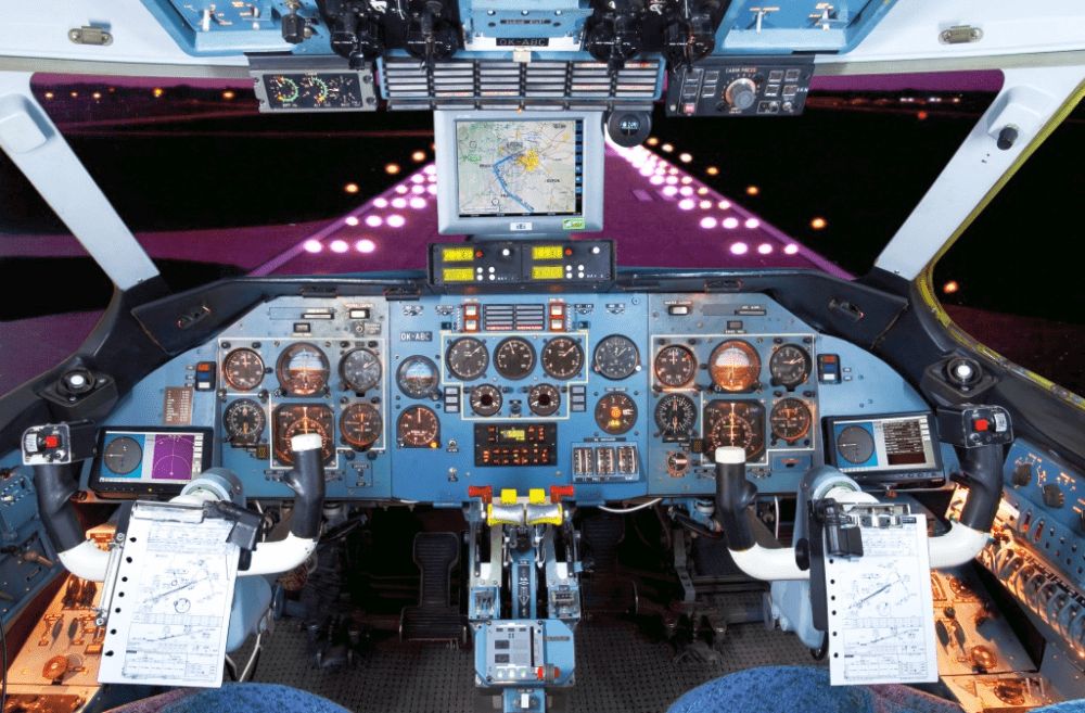 Pohyblivý simulátor dopravního letadla