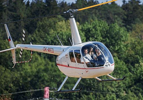 Vrtulník Robinson R44 Plzeň