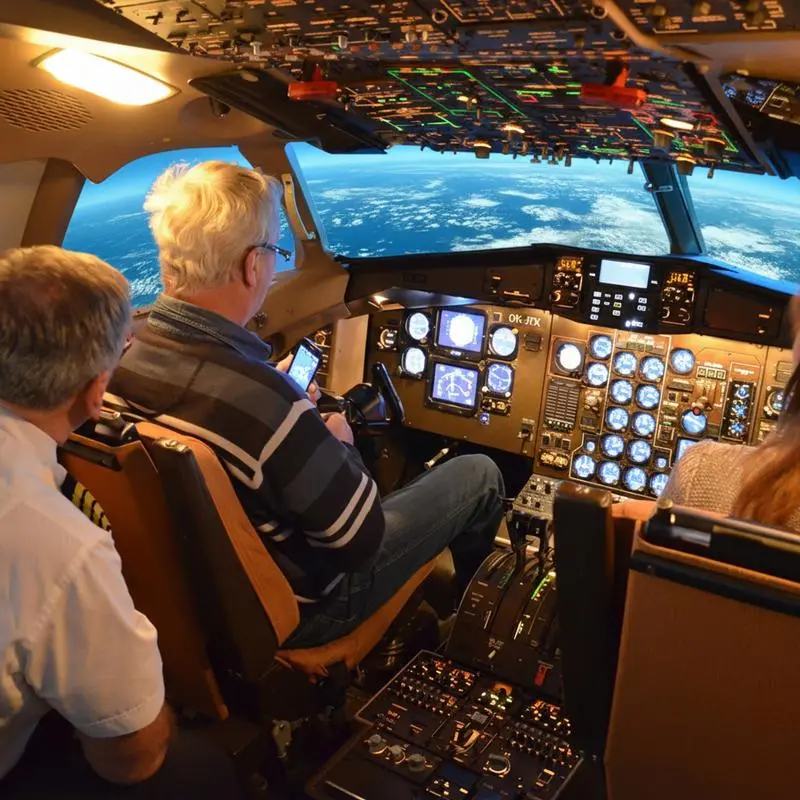 Simulátor dopravního letadla ATR na Ruzyni