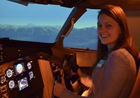 Simulátor dopravního letadla ATR na Ruzyni