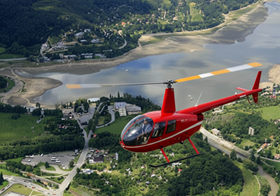 Let vrtulníkem nad Brněnskou přehradou