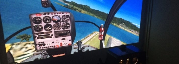 Pohyblivý simulátor vrtulníku Schweizer 269c