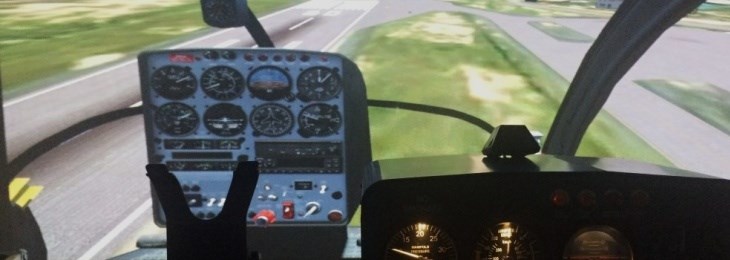 Pohyblivý simulátor vrtulníku Schweizer 269c