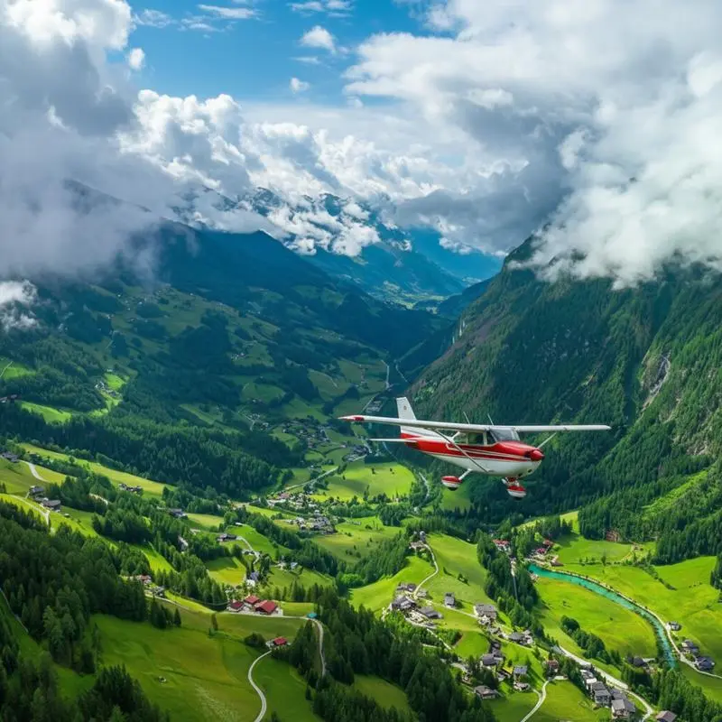 Vyhlídkový let nad ALPY odlet Praha - Letňany