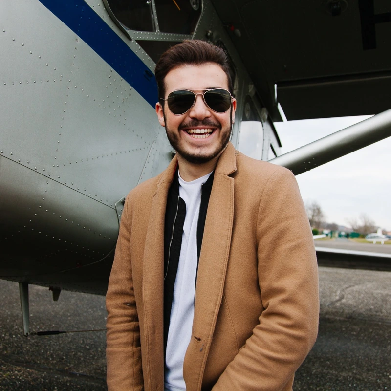 Individuální pilotem letadla na zkoušku z Prahy