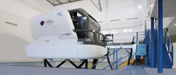 Pohyblivý simulátor L-410 na Ruzyni