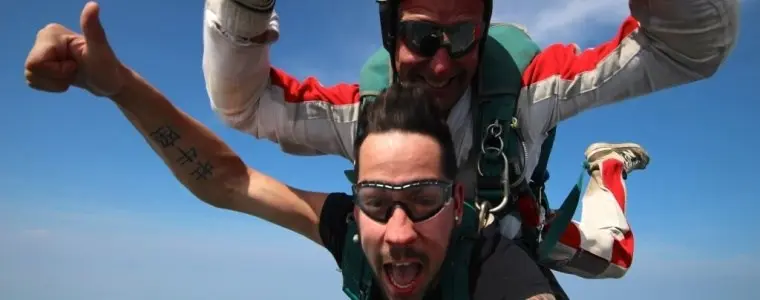 Tandemový seskok padákem Ostrava - Zábřeh