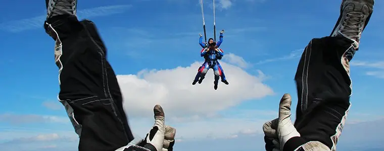 Tandemový seskok padákem Ostrava - Zábřeh