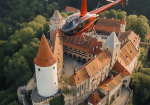 Vyhlídkový let vrtulníkem nad Křivoklát